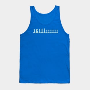 Chess pieces blue Tank Top
